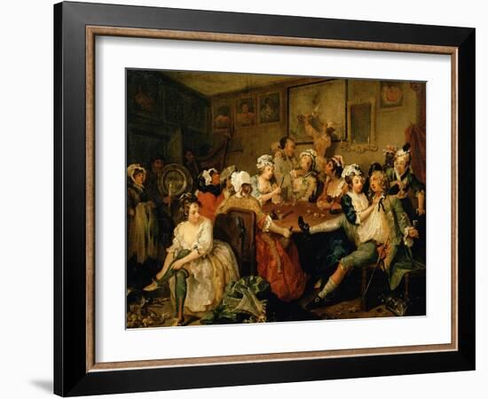 A Rake's Progress III: the Rake at the Rose-Tavern-William Hogarth-Framed Giclee Print