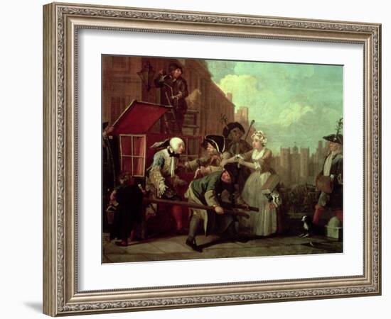 A Rake's Progress IV: the Arrested, Going to Court, 1733-William Hogarth-Framed Giclee Print