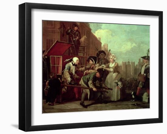 A Rake's Progress IV: the Arrested, Going to Court, 1733-William Hogarth-Framed Giclee Print