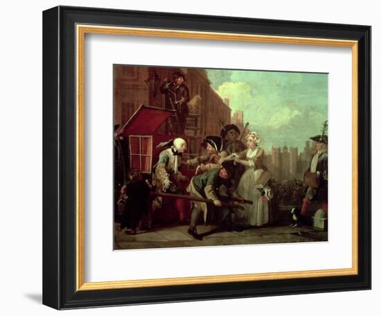 A Rake's Progress IV: the Arrested, Going to Court, 1733-William Hogarth-Framed Giclee Print