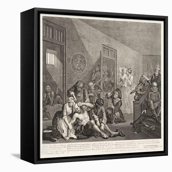 A Rake's Progress (Plate 8)-William Hogarth-Framed Premier Image Canvas