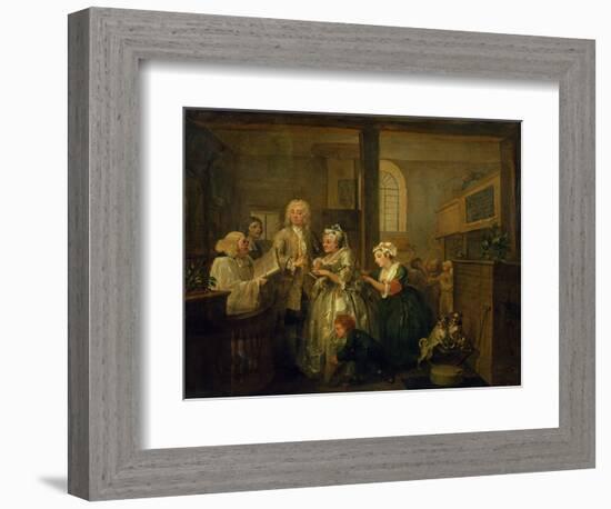 A Rake's Progress V: the Rake Marrying an Old Woman, 1733-William Hogarth-Framed Giclee Print