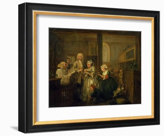 A Rake's Progress V: the Rake Marrying an Old Woman, 1733-William Hogarth-Framed Giclee Print