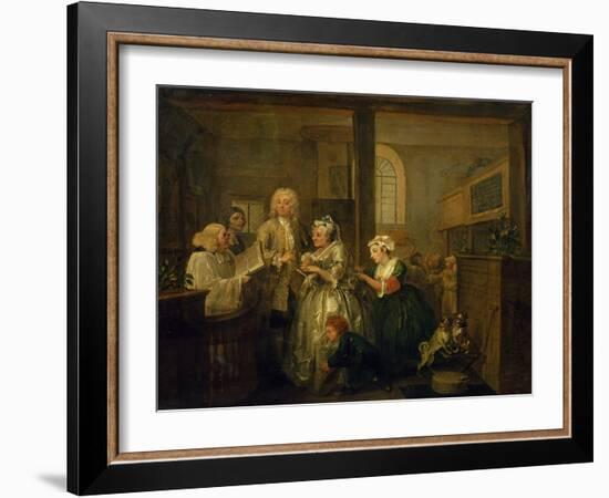 A Rake's Progress V: the Rake Marrying an Old Woman, 1733-William Hogarth-Framed Giclee Print