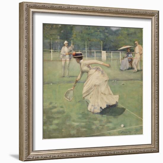 A Rally, 1885 (W/C on Paper)-John Lavery-Framed Giclee Print