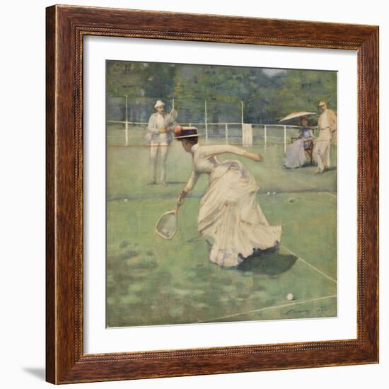 A Rally, 1885 (W/C on Paper)-John Lavery-Framed Giclee Print