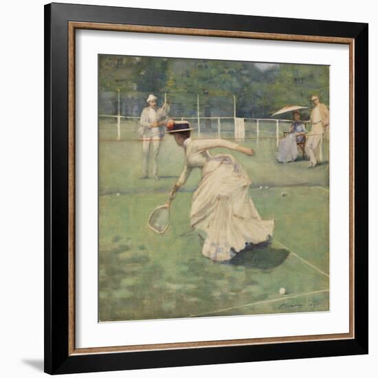 A Rally, 1885 (W/C on Paper)-John Lavery-Framed Giclee Print