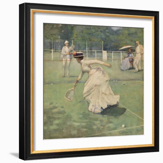 A Rally, 1885 (W/C on Paper)-John Lavery-Framed Giclee Print