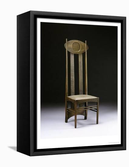 A Rare and Important High-Back Oak Chair circa 1898-1899-Charles Rennie Mackintosh-Framed Premier Image Canvas