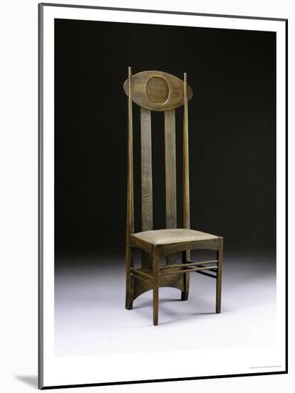 A Rare and Important High-Back Oak Chair circa 1898-1899-Charles Rennie Mackintosh-Mounted Giclee Print