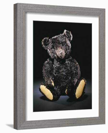 A Rare Black Steiff Teddy Bear with Rich Black Curly Mohair, circa 1912-Steiff-Framed Giclee Print