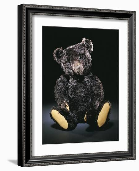 A Rare Black Steiff Teddy Bear with Rich Black Curly Mohair, circa 1912-Steiff-Framed Giclee Print