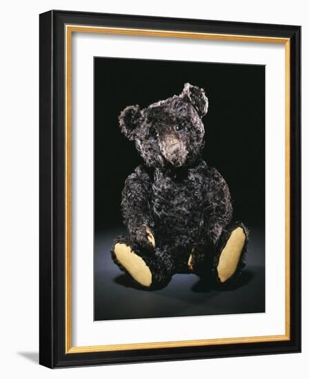 A Rare Black Steiff Teddy Bear with Rich Black Curly Mohair, circa 1912-Steiff-Framed Giclee Print