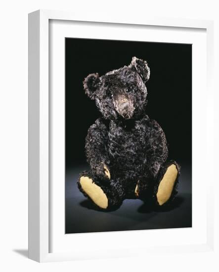 A Rare Black Steiff Teddy Bear with Rich Black Curly Mohair, circa 1912-Steiff-Framed Giclee Print