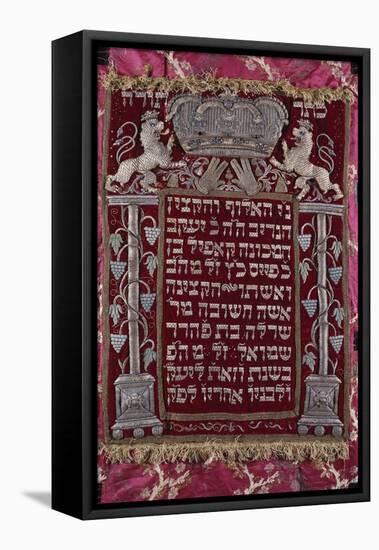 A Rare German Jewelled Parochet (Torah Ark Curtain)-null-Framed Premier Image Canvas