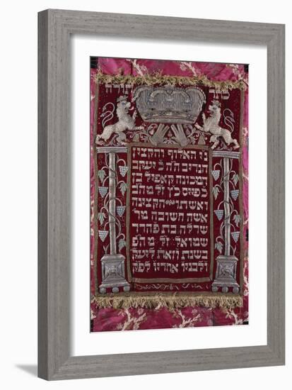 A Rare German Jewelled Parochet (Torah Ark Curtain)-null-Framed Giclee Print