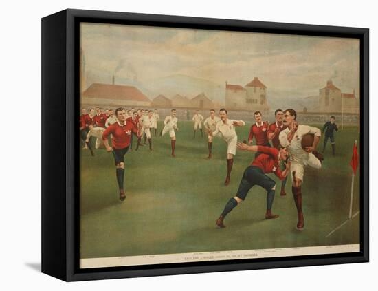 A Rare Print of England V. Wales. January 5th 1895 at Swansea-null-Framed Premier Image Canvas