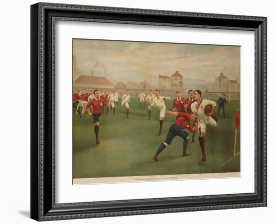 A Rare Print of England V. Wales. January 5th 1895 at Swansea-null-Framed Giclee Print