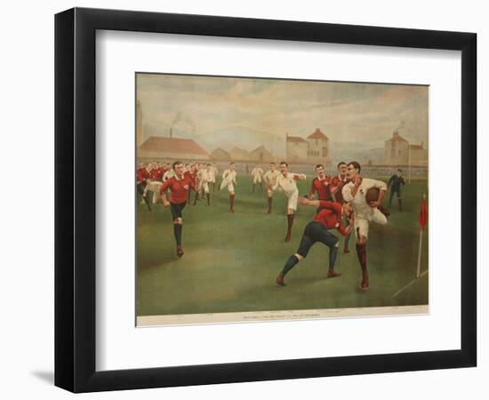 A Rare Print of England V. Wales. January 5th 1895 at Swansea-null-Framed Premium Giclee Print