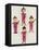 A Rare Set of Four Blown Glass Christmas Tree Decorations Modelled as the Beatles-null-Framed Premier Image Canvas