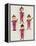 A Rare Set of Four Blown Glass Christmas Tree Decorations Modelled as the Beatles-null-Framed Premier Image Canvas