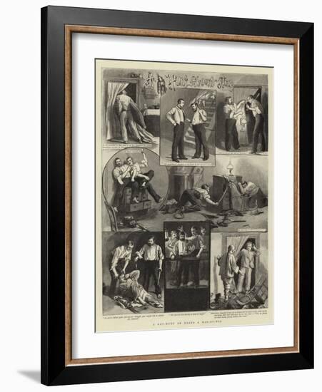 A Rat-Hunt on Board a Man-Of-War-null-Framed Giclee Print