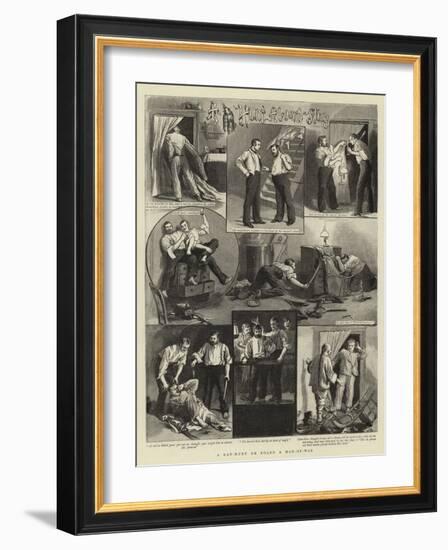 A Rat-Hunt on Board a Man-Of-War-null-Framed Giclee Print