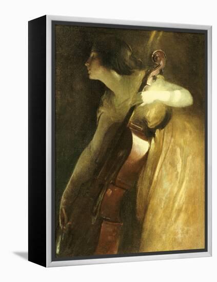 A Ray of Sunlight (The Cellist), 1898-John White Alexander-Framed Premier Image Canvas