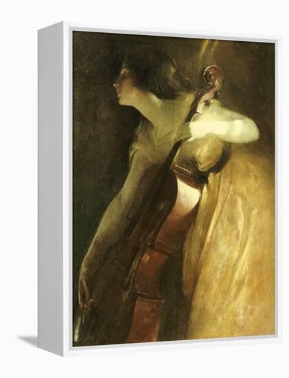 A Ray of Sunlight (The Cellist), 1898-John White Alexander-Framed Premier Image Canvas