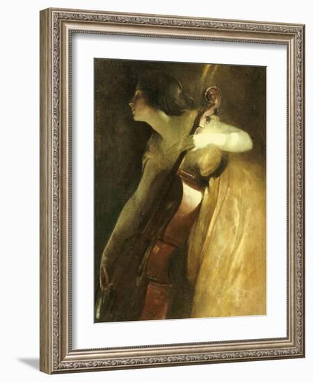 A Ray of Sunlight (The Cellist), 1898-John White Alexander-Framed Giclee Print