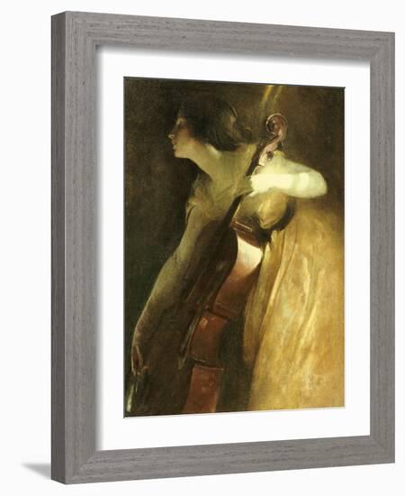 A Ray of Sunlight (The Cellist), 1898-John White Alexander-Framed Giclee Print