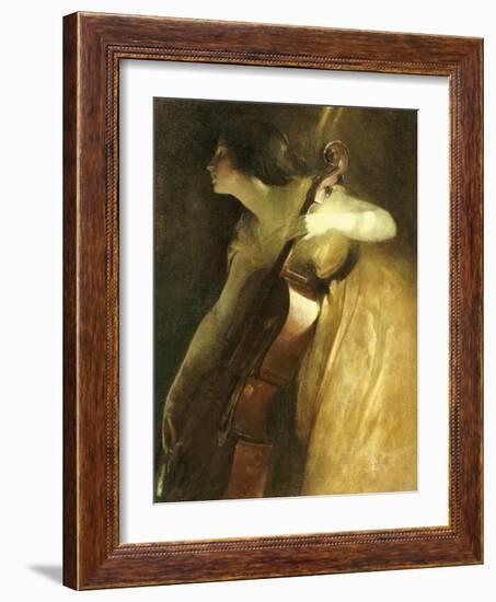 A Ray of Sunlight (The Cellist), 1898-John White Alexander-Framed Giclee Print