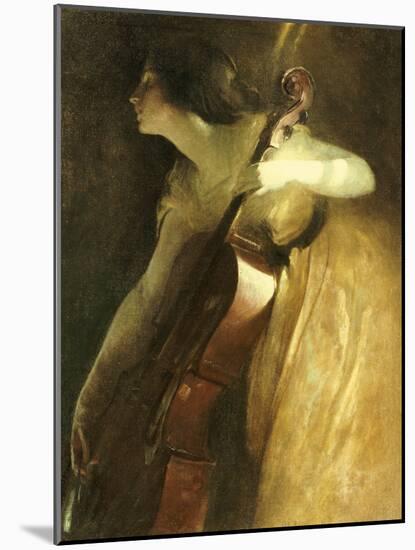 A Ray of Sunlight (The Cellist), 1898-John White Alexander-Mounted Giclee Print