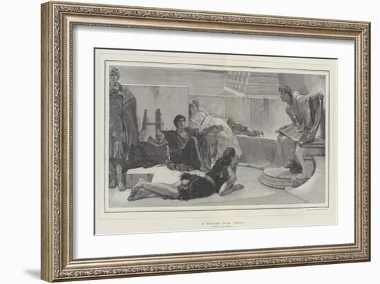 A Reading from Homer-Sir Lawrence Alma-Tadema-Framed Giclee Print