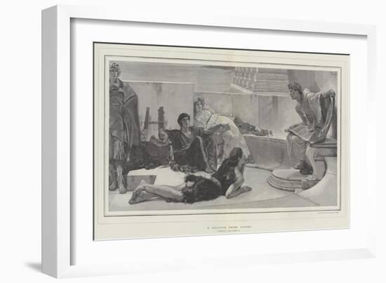 A Reading from Homer-Sir Lawrence Alma-Tadema-Framed Giclee Print