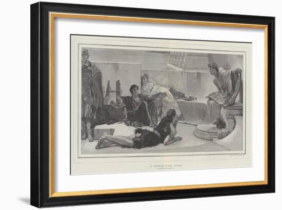 A Reading from Homer-Sir Lawrence Alma-Tadema-Framed Giclee Print