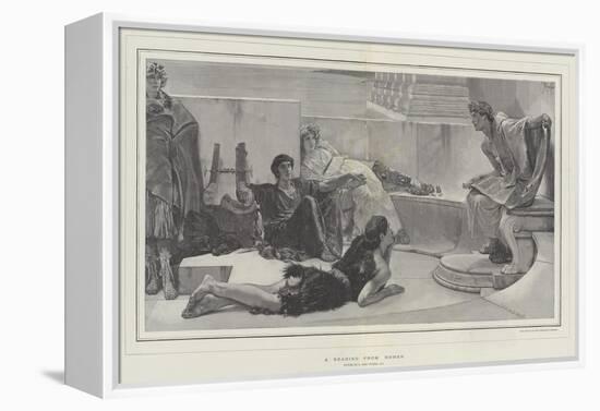 A Reading from Homer-Sir Lawrence Alma-Tadema-Framed Premier Image Canvas