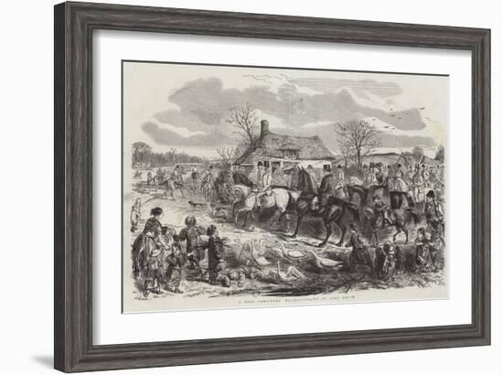 A Real Christmas Holiday-John Leech-Framed Giclee Print