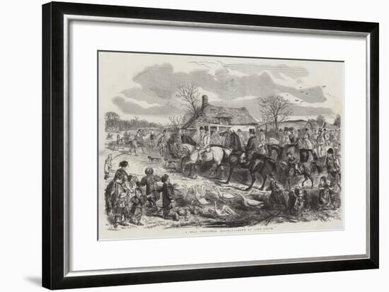 A Real Christmas Holiday-John Leech-Framed Giclee Print