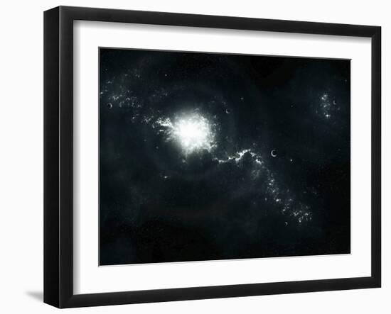 A Recently Discovered Nebula with Visible Habitable Planets-Stocktrek Images-Framed Photographic Print