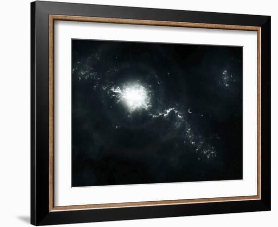 A Recently Discovered Nebula with Visible Habitable Planets-Stocktrek Images-Framed Photographic Print