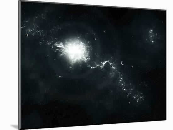 A Recently Discovered Nebula with Visible Habitable Planets-Stocktrek Images-Mounted Photographic Print