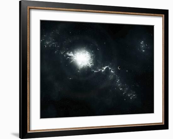 A Recently Discovered Nebula with Visible Habitable Planets-Stocktrek Images-Framed Photographic Print