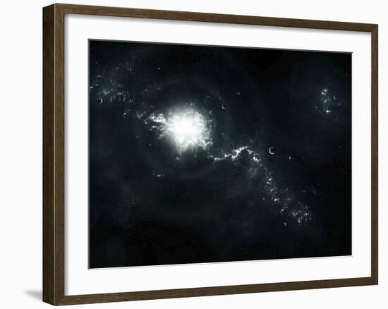 A Recently Discovered Nebula with Visible Habitable Planets-Stocktrek Images-Framed Photographic Print