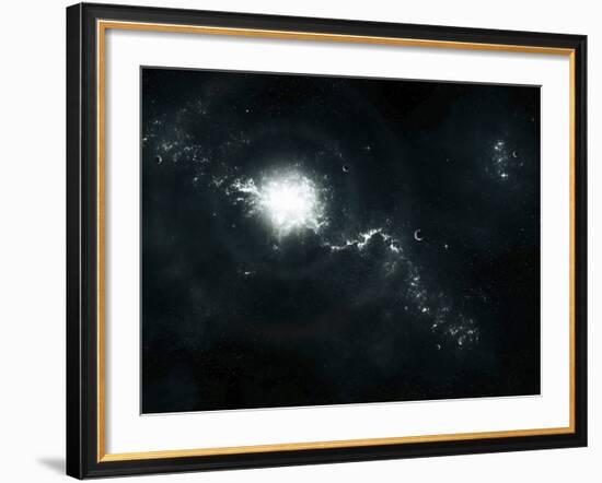 A Recently Discovered Nebula with Visible Habitable Planets-Stocktrek Images-Framed Photographic Print