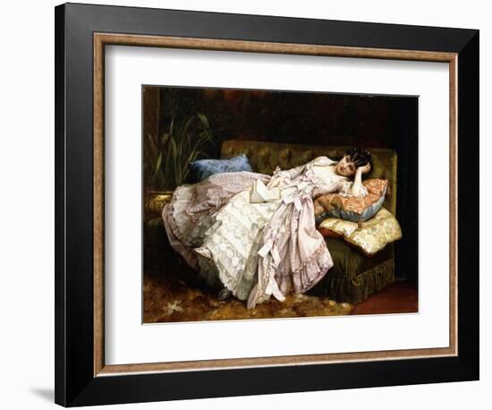 A Reclining Beauty, 1877-Auguste Toulmouche-Framed Giclee Print