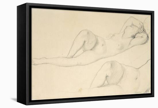 A Reclining Female Nude-Jean-Auguste-Dominique Ingres-Framed Premier Image Canvas