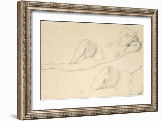 A Reclining Female Nude-Jean-Auguste-Dominique Ingres-Framed Giclee Print