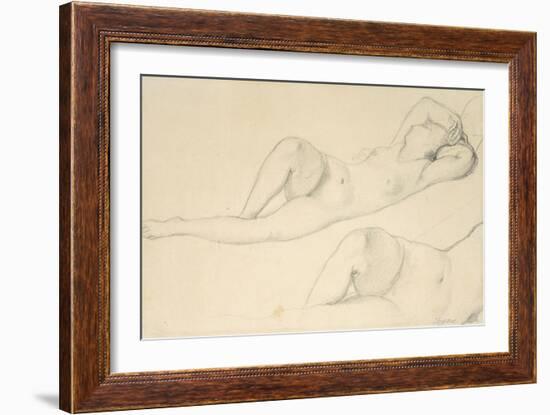 A Reclining Female Nude-Jean-Auguste-Dominique Ingres-Framed Giclee Print