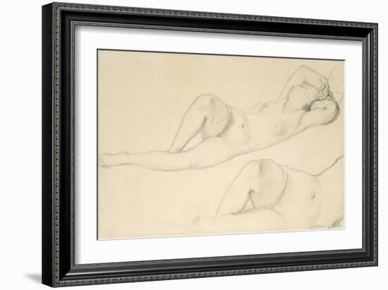 A Reclining Female Nude-Jean-Auguste-Dominique Ingres-Framed Giclee Print